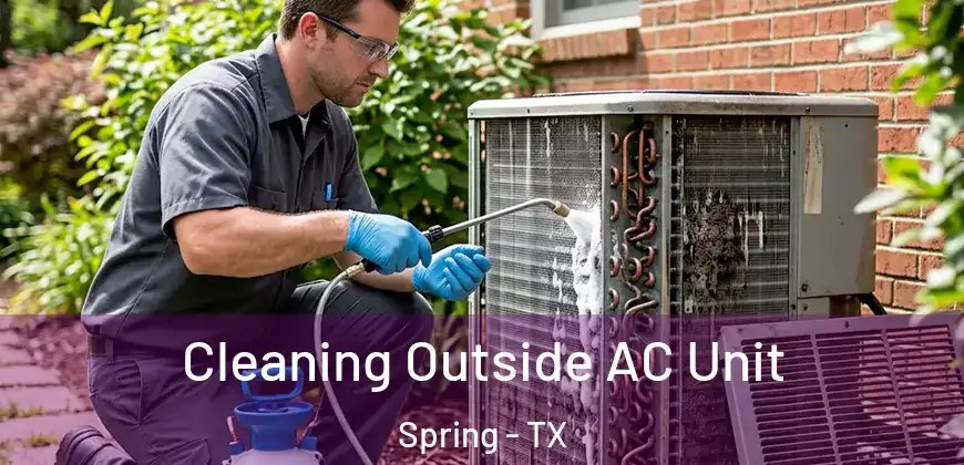 Cleaning Outside AC Unit Spring - TX